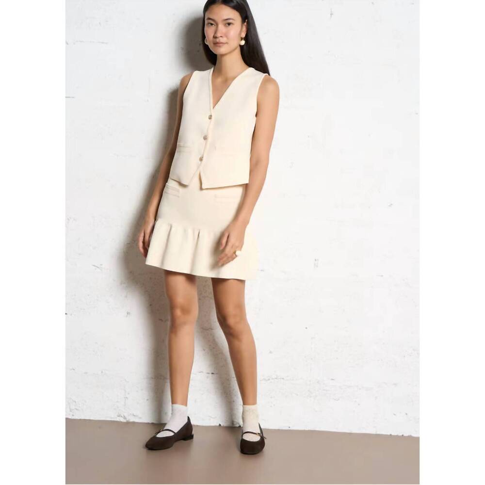 NEW SUNCOO fabiola high waist skirt in creme